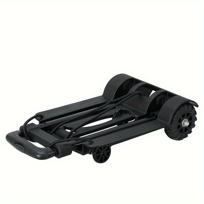 Folding Hand Truck Aluminum Alloy | Portable Trolley Cart for Shopping Moving Camping Travel with 2 or 4 Wheels