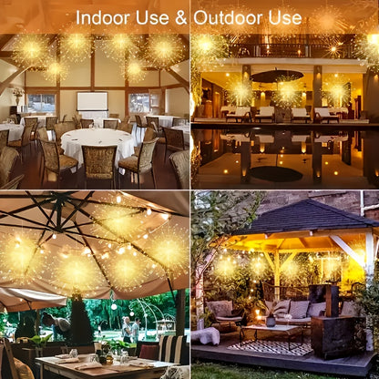 Solar Firework Lights | LED Starburst Garden Patio Tree Decor