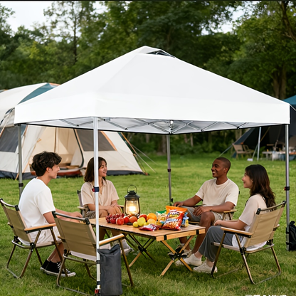 10x10 Pop Up Canopy Tent Heavy Duty - 1-Person Easy Setup, Wheeled Carry Bag, Portable Gazebo