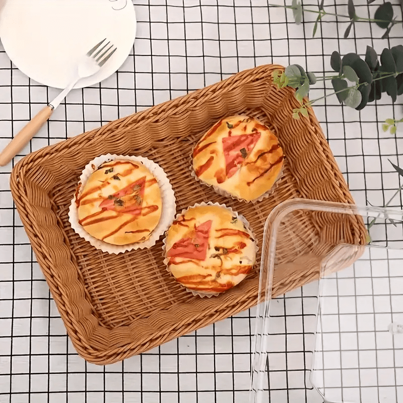 Bread Basket Woven | Fruit Dessert Snack Tray Kitchen Home Decor