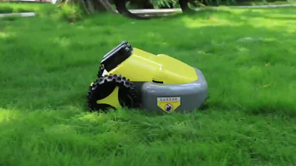Remote Control Lawn Mower Electric Self-Propelled 20-Inch, Dual 18V Battery, 60-Min Runtime, 30° Slope Capable, 3-Level Height Adjust, Lightweight Portable
