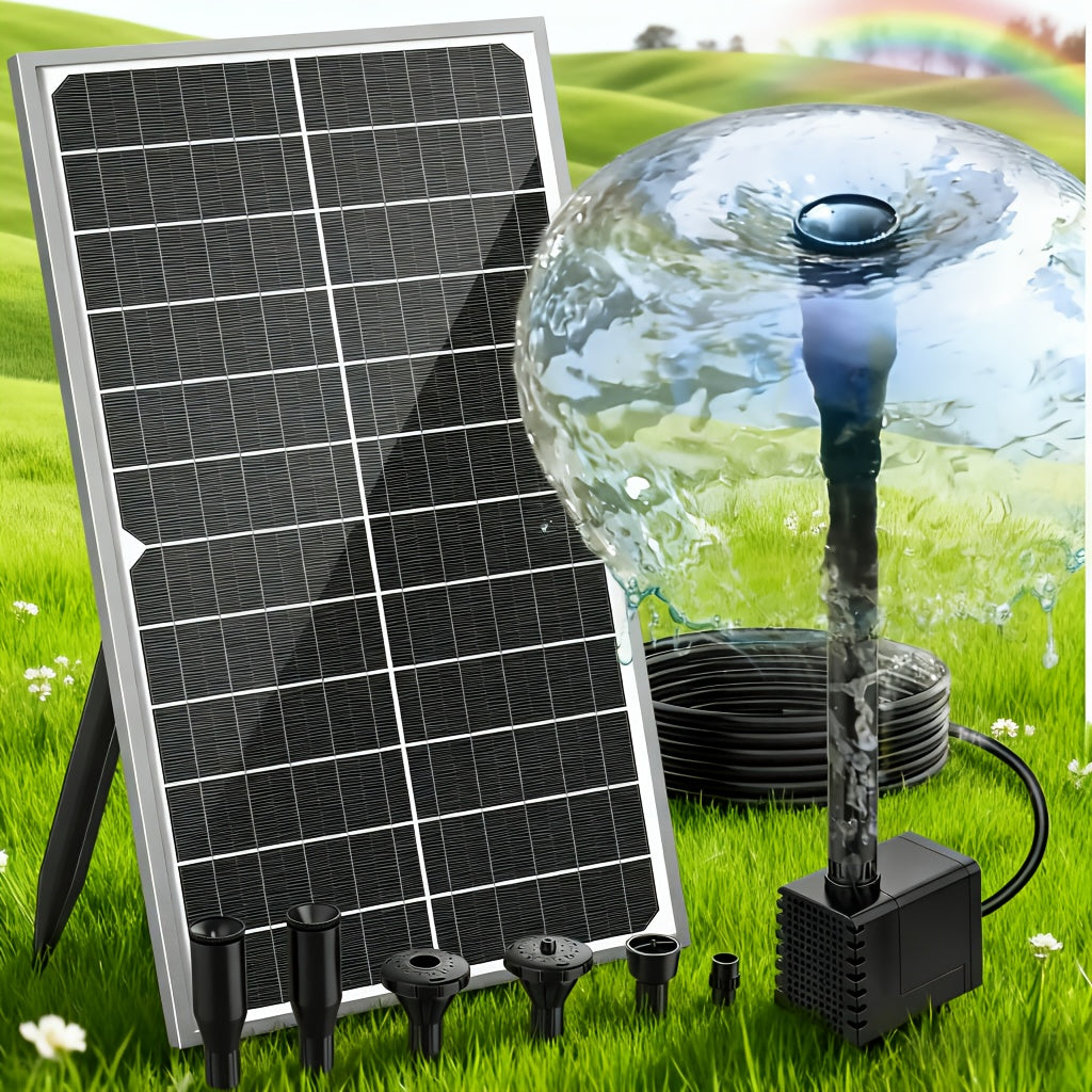 Solar Water Pump Kit Upgraded Glass Panel 15W/20W Bird Bath Pool