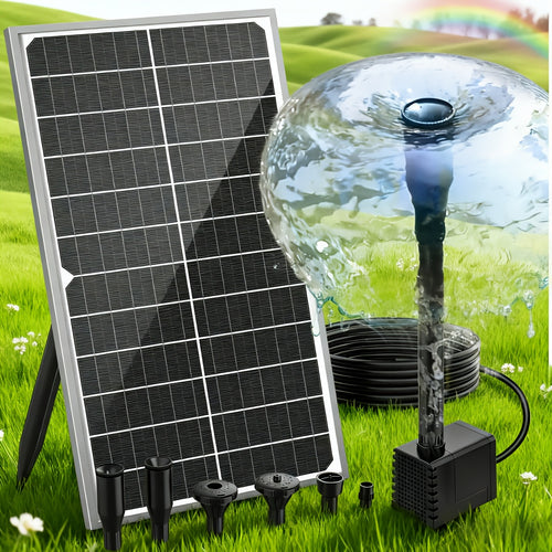 Solar Water Pump Kit Upgraded Glass Panel 15W/20W Bird Bath Pool