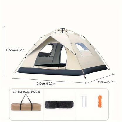 Outdoor Camping Tent 4 Person Automatic Pop Up Sun Protection Fishing
