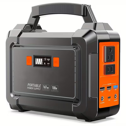 Portable Power Station 300W 296Wh Solar Generator LiFePO4 Battery Backup with AC Outlet USB QC3.0 for Camping RV Travel Home Emergency Outdoor