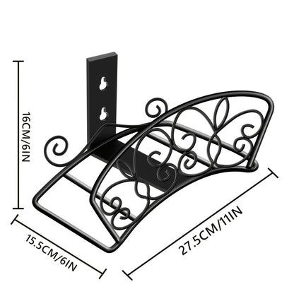 Wall-Mounted Water Pipe Bracket Decorative Bird Butterfly Garden Hose Holder 11x6in