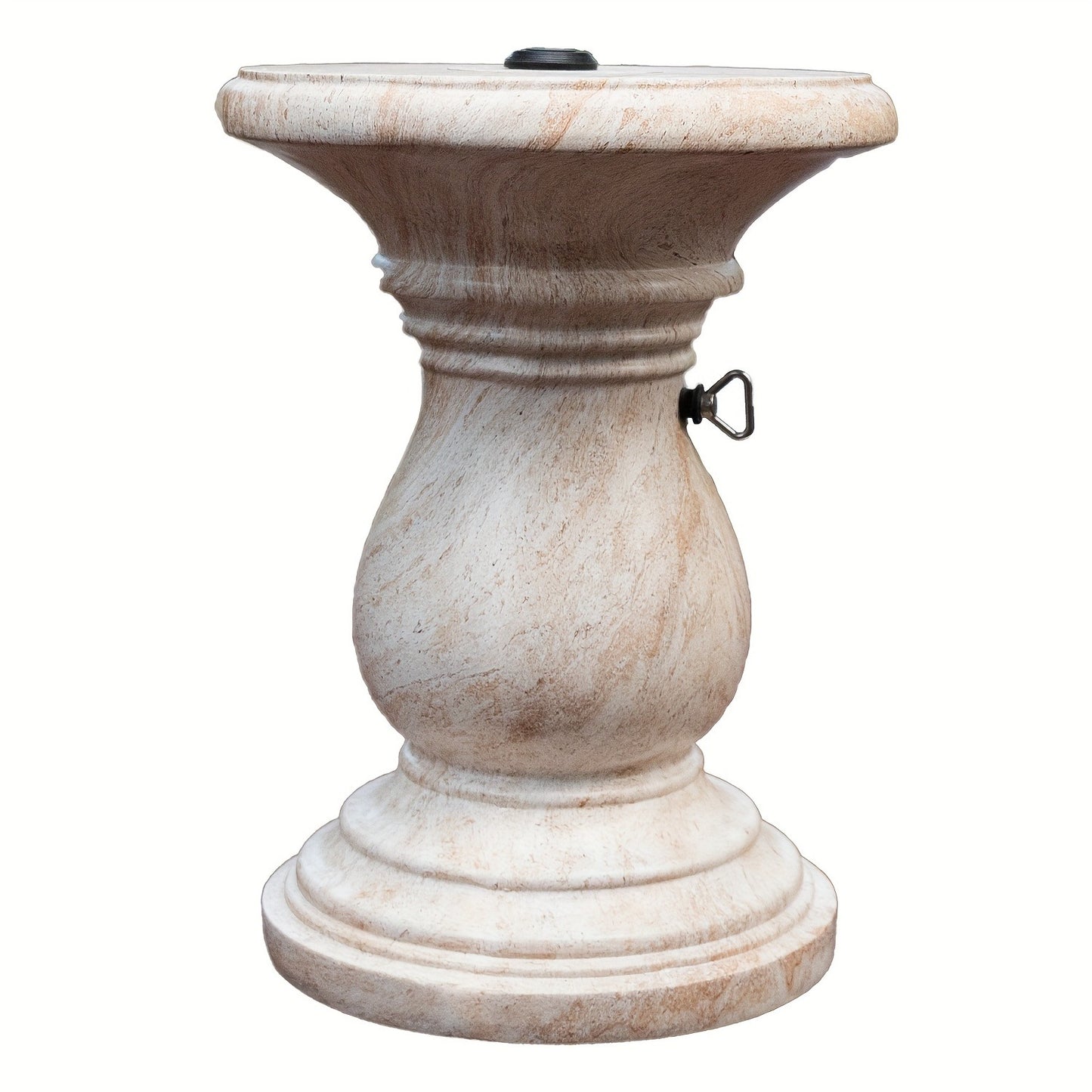 Outdoor Umbrella Side Table with Hole – Concrete Patio Table for Porch Poolside Picnic, Modern Durable Coffee Table