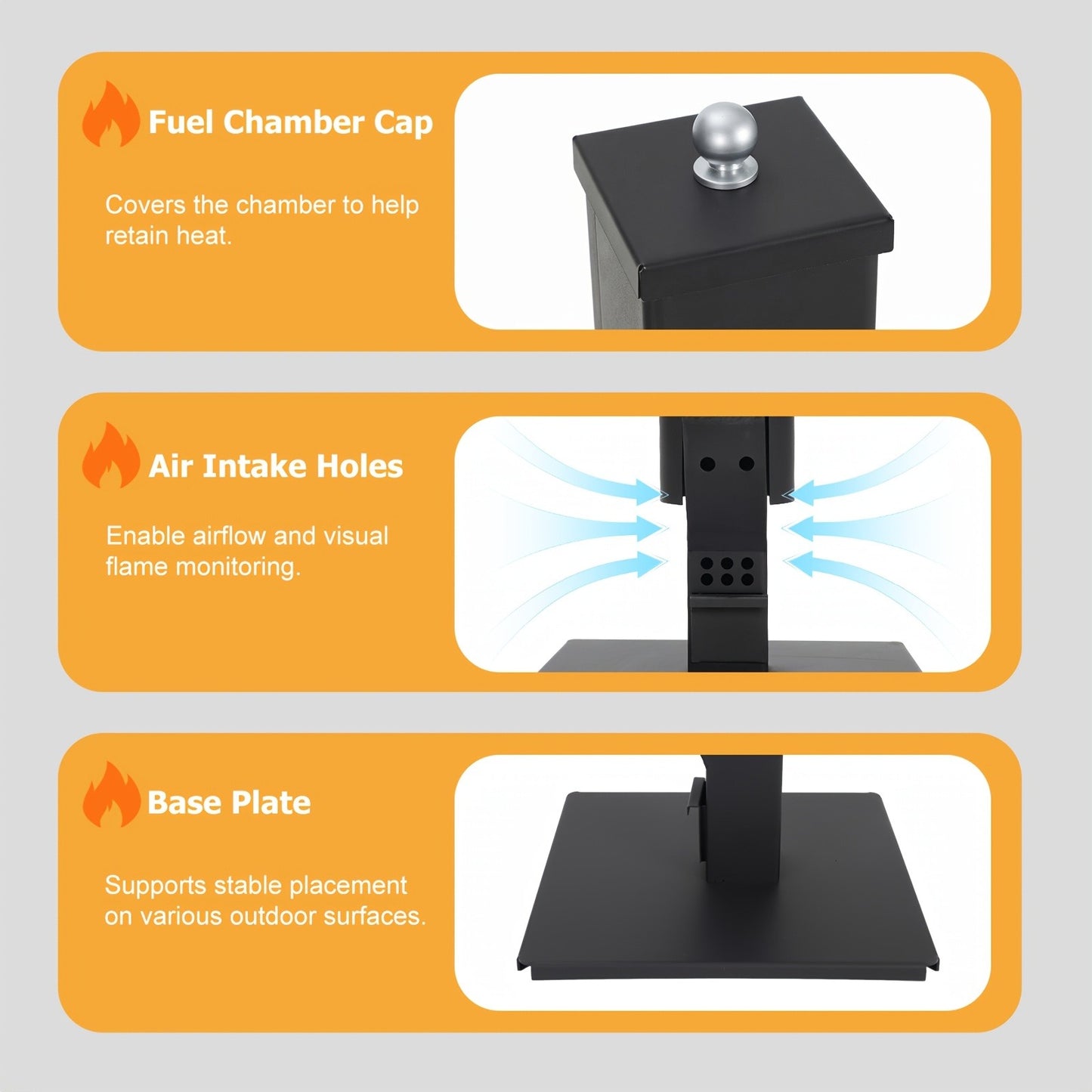 Outdoor Wood Pellet Patio Heater 56 Inch, Smokeless Portable Pellet Stove with Rain Cap, Viewing Window & Ash Tray – Backyard Porch Garden Camping Fire Pit
