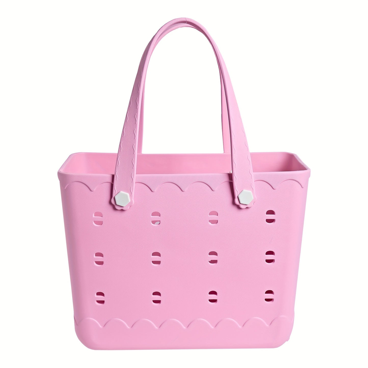 Waterproof Beach Tote Bag for Women – Large Shoulder Handbag for Travel Vacation Fruits Flowers Drinks – M & L