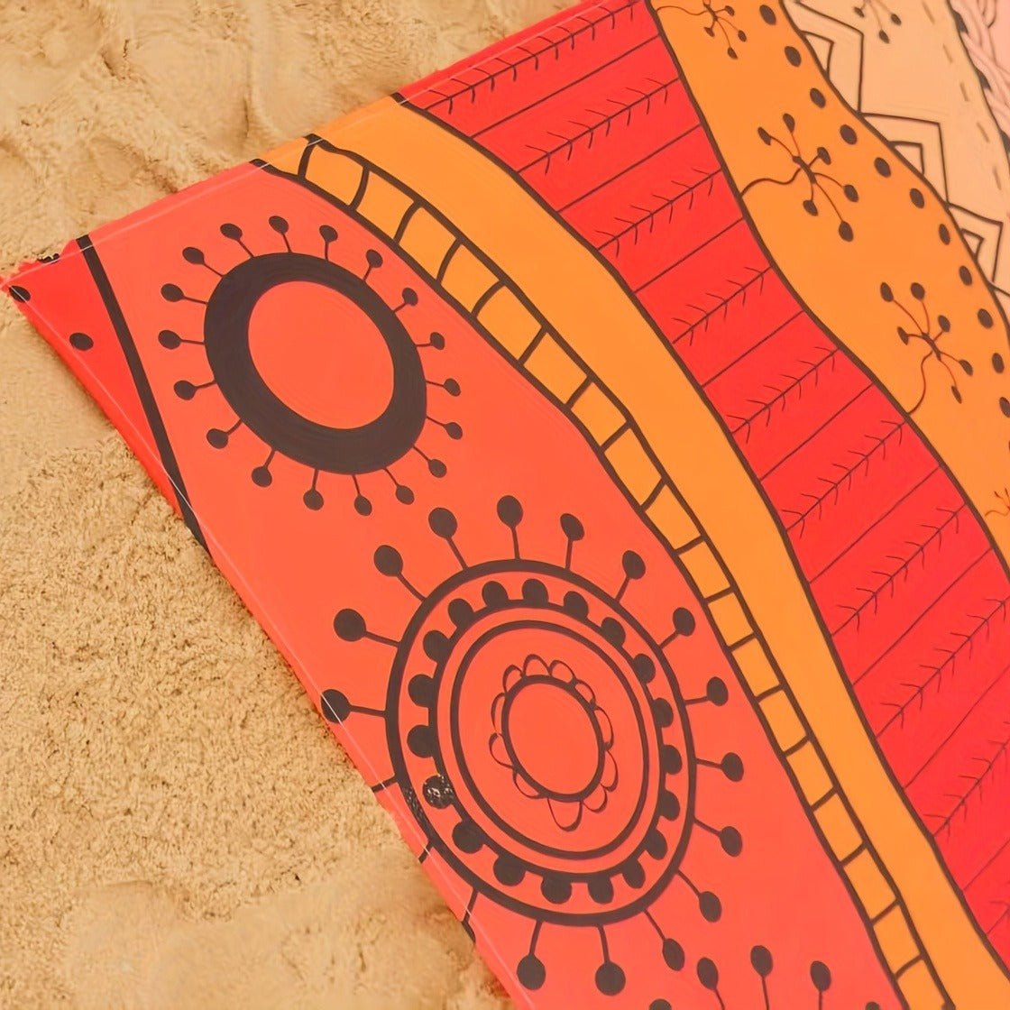 Bohemian Picnic Blanket Lightweight Quick-Dry Outdoor Mat 81"x79" – Fashion Beach Blanket for Camping, Travel, Beach Games & Vacation