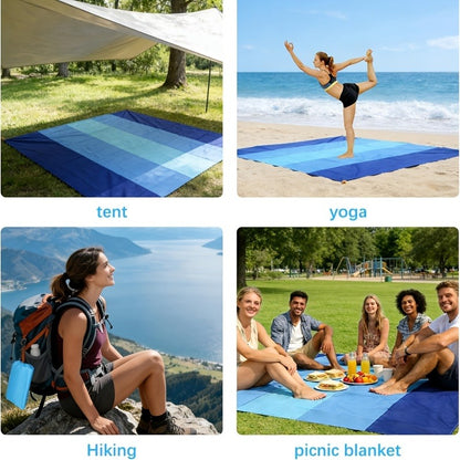 Outdoor Picnic Blanket Sand Free Large Beach Mat Portable Foldable for Travel Camping Beach Days – Lightweight Sand-Proof Ground Cover for Everyone