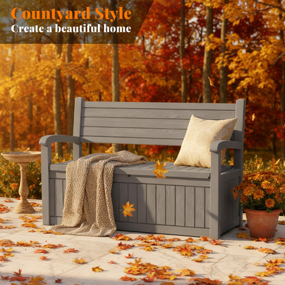 Deck Box 80 Gallon Waterproof Resin Storage Bench 500 LB Capacity