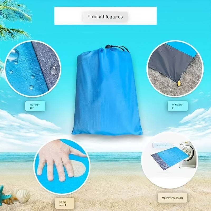 Picnic Blanket Large Outdoor Mat 83"x79" Waterproof Polyester – Lightweight Foldable Camping Mat for Beach, Gatherings, Sunbathing & Lawn