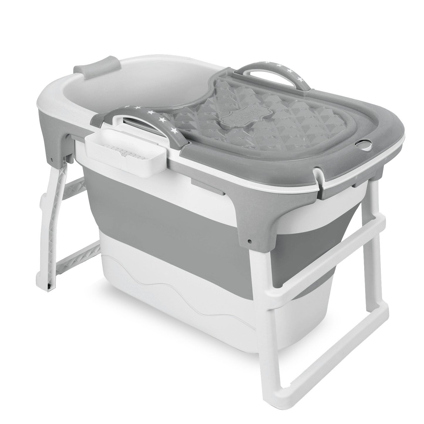 Portable Bathtub for Adults with Insulation Cover & Drainage Pipe – Foldable Hot Tub for Indoor Outdoor Sauna