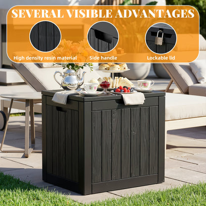 Storage Box 34 Gallon – Waterproof Deck Box with Handles