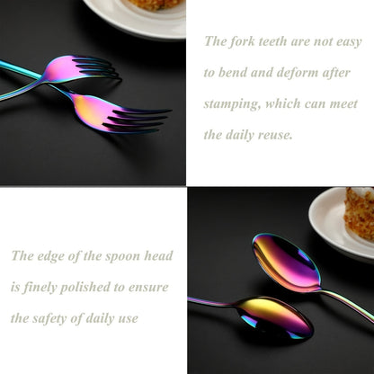 Flatware Set 60 Piece Rainbow Stainless Steel Cutlery 430 Mirror Polish Dishwasher Safe Knife Fork Spoon for Camping Picnic Travel Party Outdoor Dining Serves 12