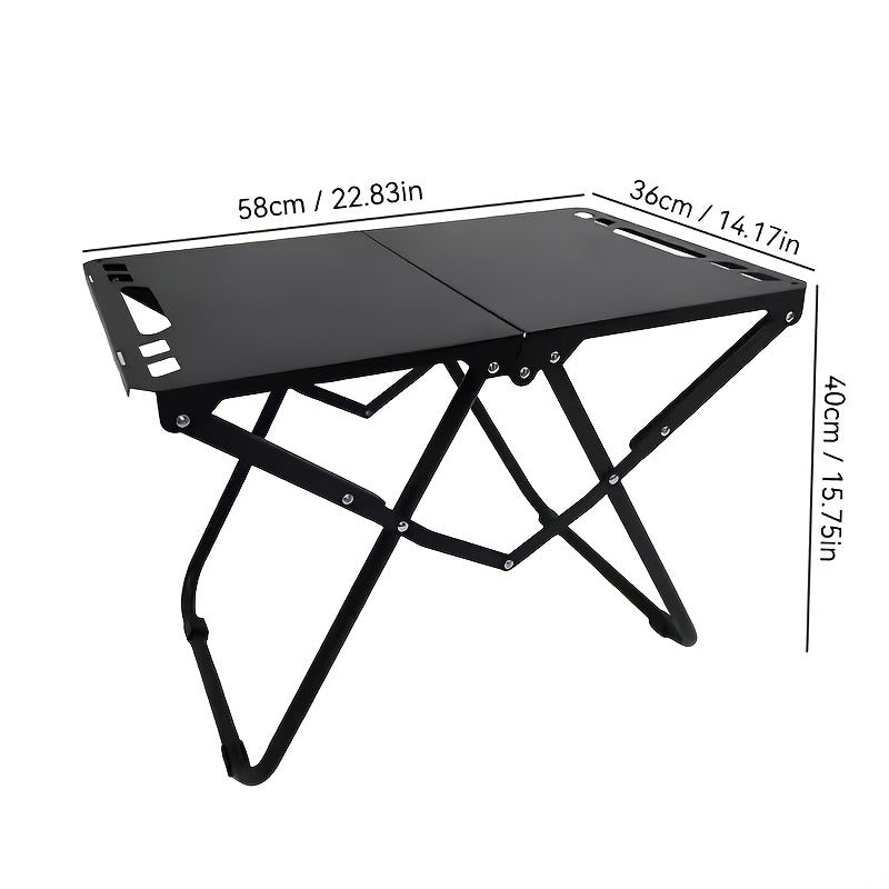 Folding Camping Table Portable Lightweight 3-Leg Outdoor Table for Picnic BBQ