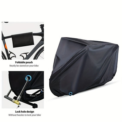 Waterproof Bike Cover for 2-3 Bikes – Heavy Duty Bicycle Cover with Lock Hole, UV & Rain Protection for Mountain, Road & Electric Bikes, Outdoor Use