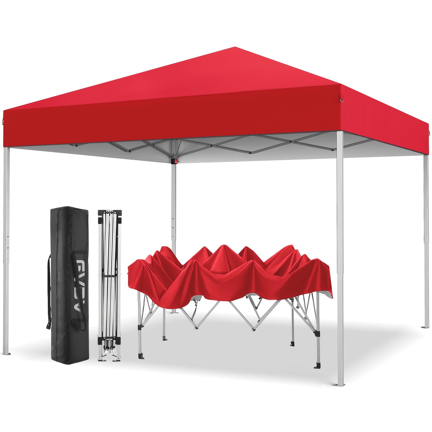 10x10 Pop Up Canopy Tent Heavy Duty 420D Oxford UPF50+ Straight Legs