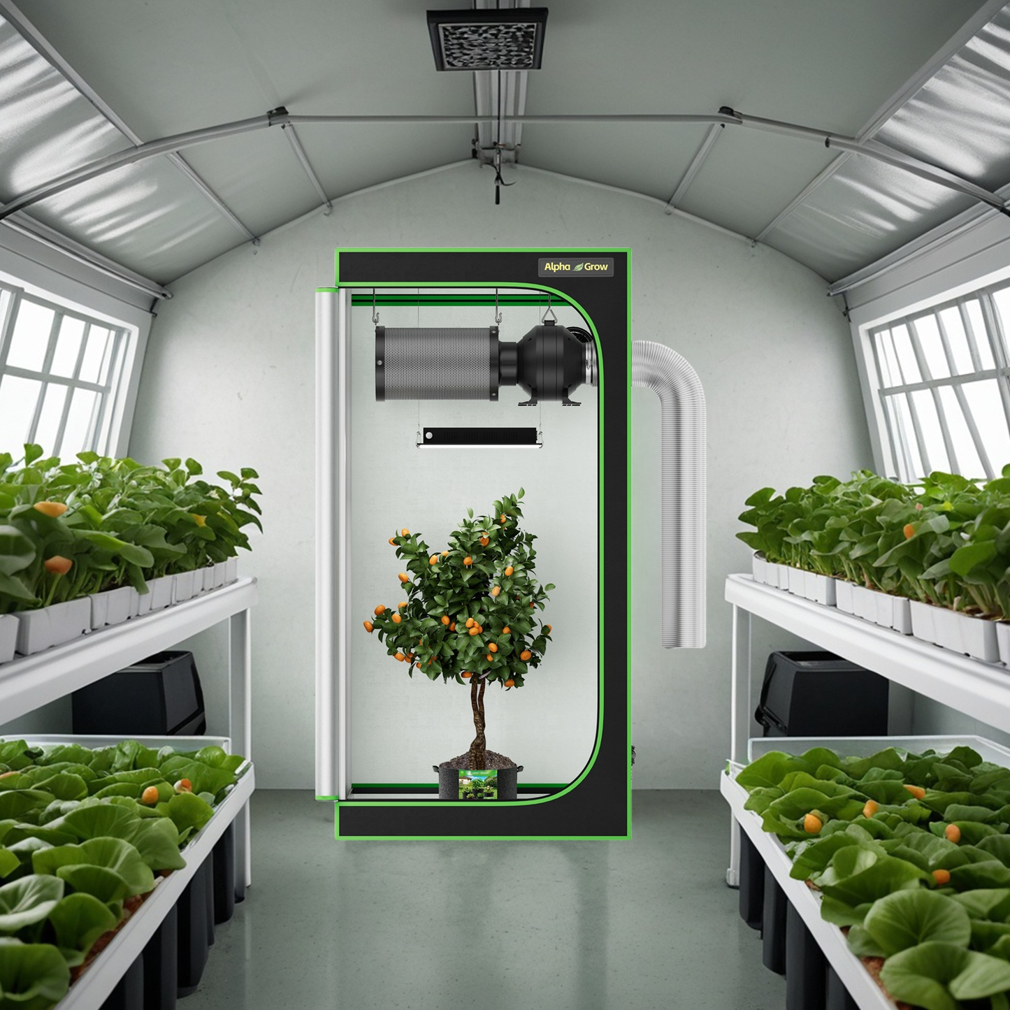 Grow Tent 1680D Thickened Mylar with Observation Window & Floor Tray | Pro-Grade Indoor Hydroponic Growing | 2x2 3x3 4x4 ft Multiple Size Options