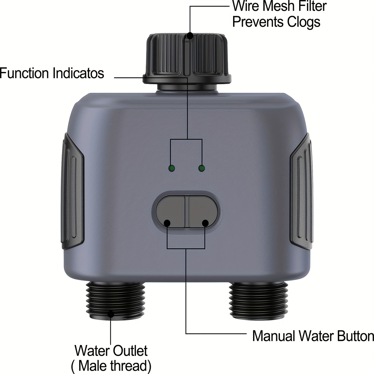 WiFi Sprinkler Timer Smart 2-Zone Irrigation System with App & Alexa Voice Control