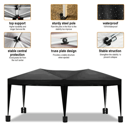 Party Tent 10x20ft 6 Sidewalls Heavy-Duty Commercial Waterproof Canopy