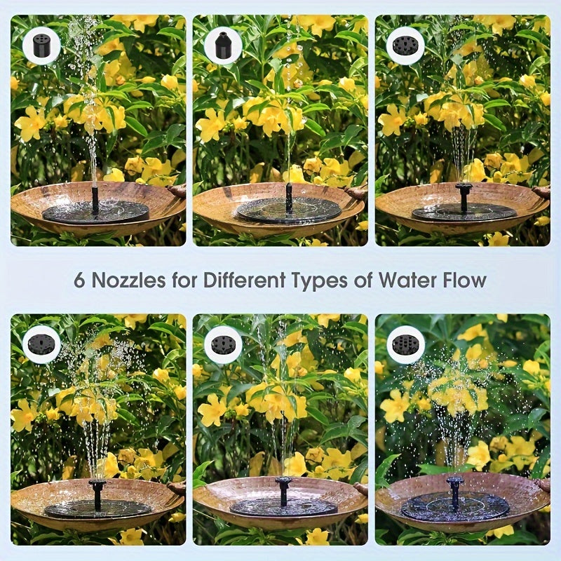 Solar Fountain | Bird Bath Set Vintage Outdoor Garden Pond Decor