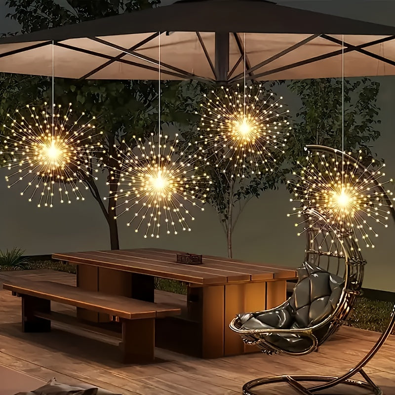 Solar Firework Lights | LED Starburst Garden Patio Tree Decor