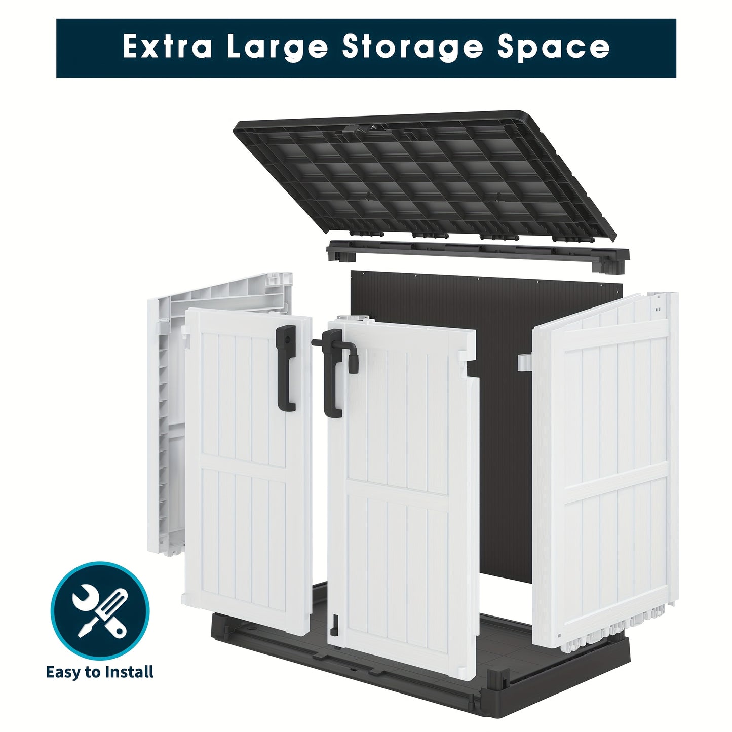 Large Storage Shed 36 Cu Ft – Weather-Resistant Resin Outdoor