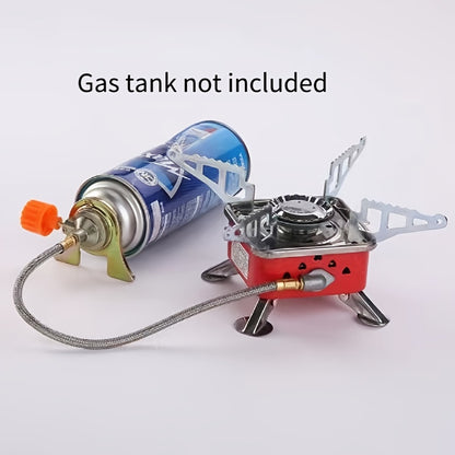 Windproof Camp Stove 3500W Portable Foldable Gas Burner Piezoelectric Ceramic Ignition Compact Lightweight for Outdoor Cooking Hiking Camping Picnic Backpacking