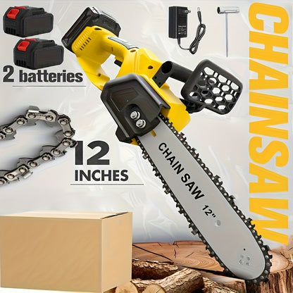 Cordless Chainsaw Brushless Battery | Tree Pruning Wood Cutting Garden