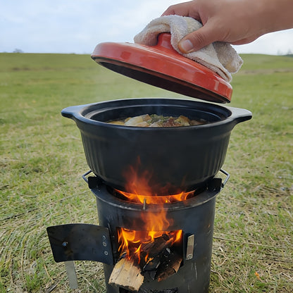 Wood Burning Stove | Portable Camping Charcoal BBQ Cooking Tea Heating