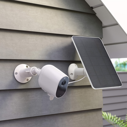 Solar Panel Charger for Security Camera 7W 360° Adjustable USB-C Micro USB Outdoor Weatherproof Continuous Charging for Doorbell Surveillance Camera Smart Light Fan 2 Pack 3 Pack