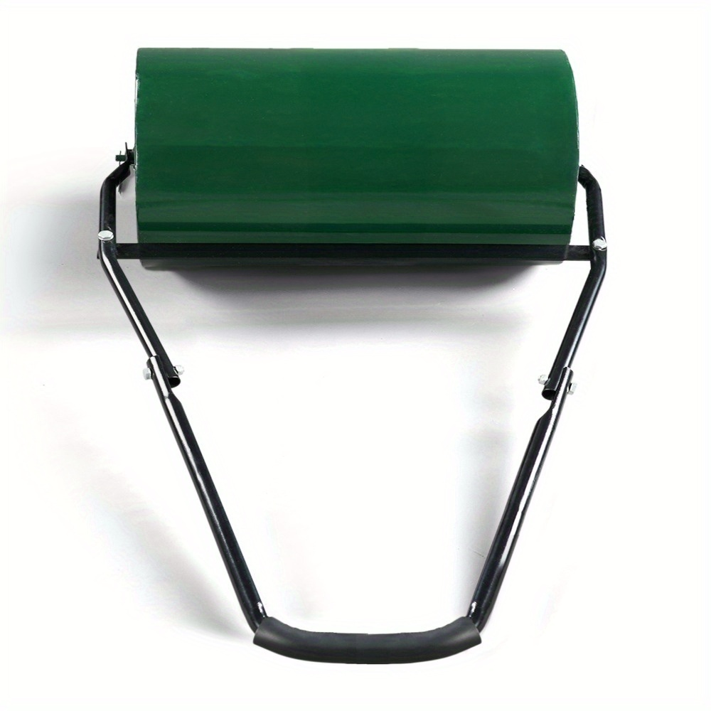 Lawn Roller 24" Heavy Duty Steel Fillable with Water or Sand, Push-Pull Dual Operation, Ergonomic U-Handle & Foam Grip for Leveling Seeding Compacting Yard Garden