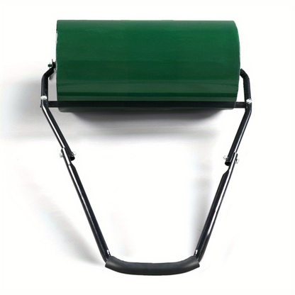 Lawn Roller 24" Heavy Duty Steel Fillable with Water or Sand, Push-Pull Dual Operation, Ergonomic U-Handle & Foam Grip for Leveling Seeding Compacting Yard Garden
