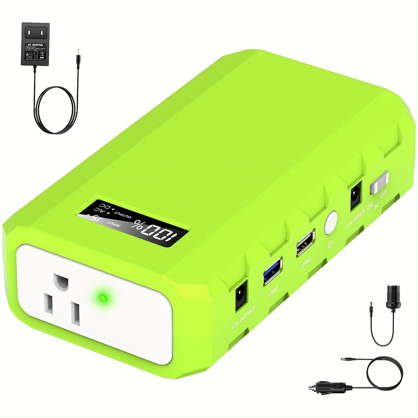 Mini Power Station 65W 88.8Wh 24000mAh Compact Portable Backup with AC Outlet QC3.0 USB DC for Travel Camping Hiking Cycling Road Trip Emergency