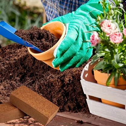Coco Coir Bricks Natural Coconut Fiber Planting Soil | Compressed Coir Block Expands 6x for Hydroponics Potting Mix Garden Beds | 200g 400g 800g Options