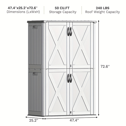 Resin Deck Box Lockable Outdoor Storage, 260 & 520 Gal