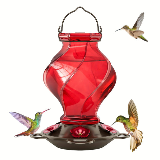 Hummingbird Feeder | Glass Spiral 5 Station Hanging Garden Yard Decor