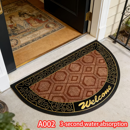 Heavy Duty Outdoor Door Mat Mud Scraper Non-Slip Water Absorbent Rubber Entrance Rug for Front Door Porch Patio Garage Courtyard Indoor Outdoor All Weather