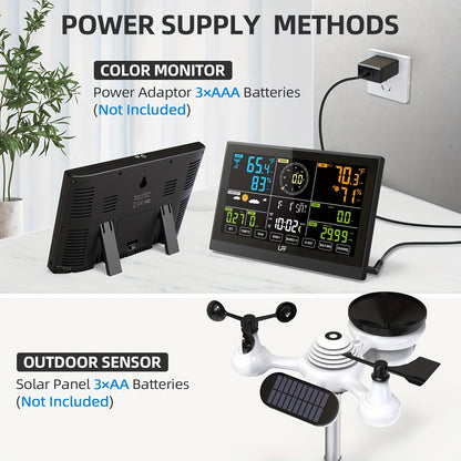 Professional Weather Station | WiFi UV Index Wind Rain Gauge Forecast