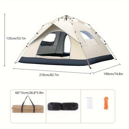 Outdoor Camping Tent 4 Person Automatic Pop Up Sun Protection Fishing