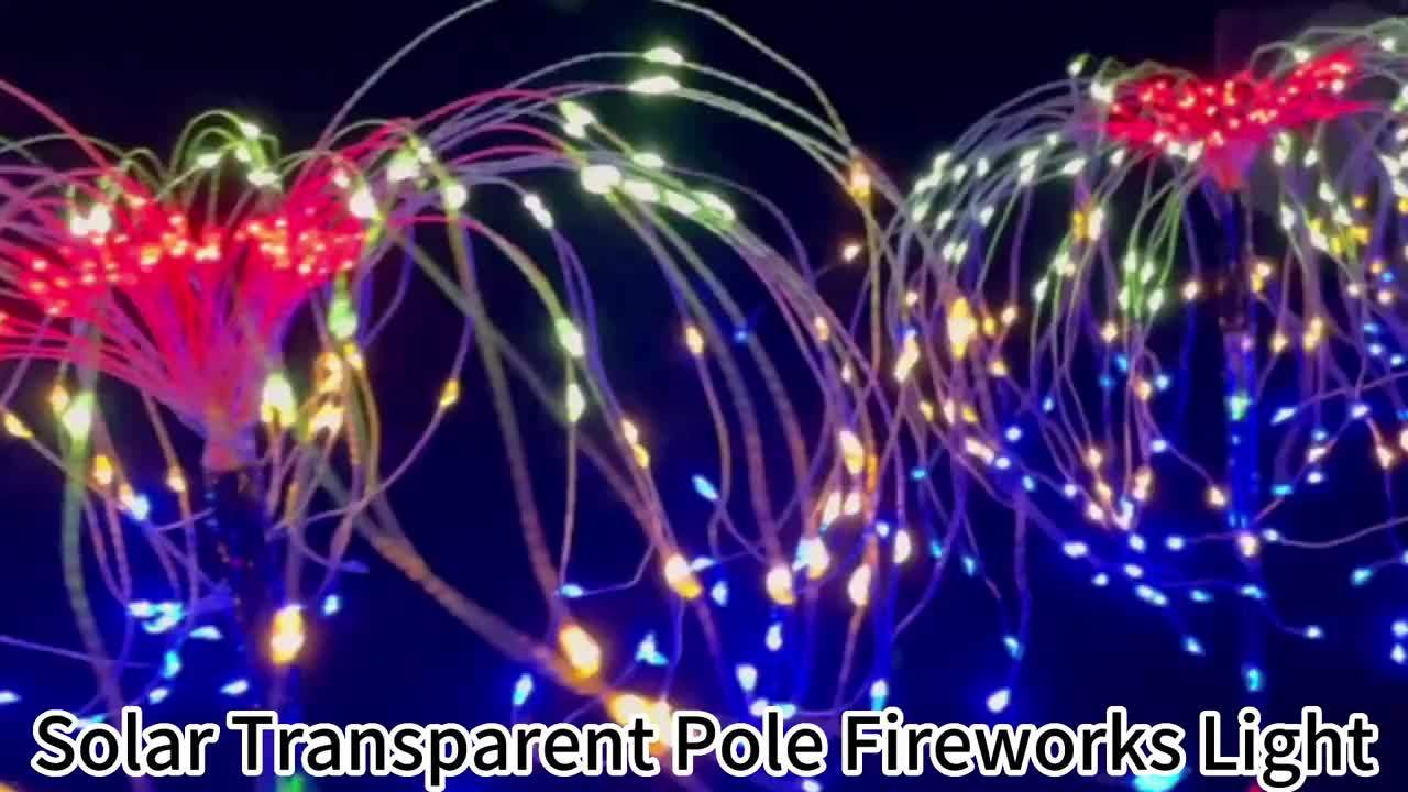 Solar Firework Garden Lights 4-Pack, 8 Modes Waterproof