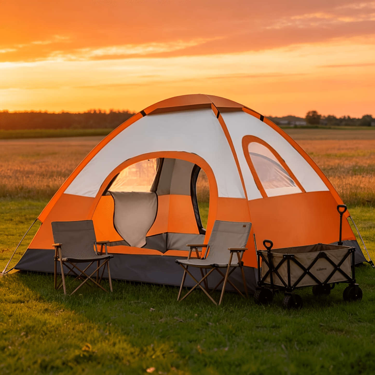 2 Person Camping Tent Instant Pop Up All Season Lightweight Portable