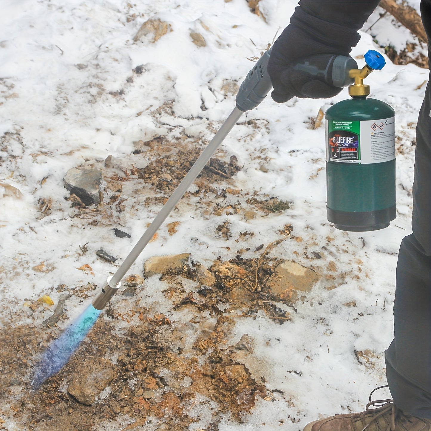 Propane Weed Torch Self Igniting | Garden Ice Melt Fire Starter Burner