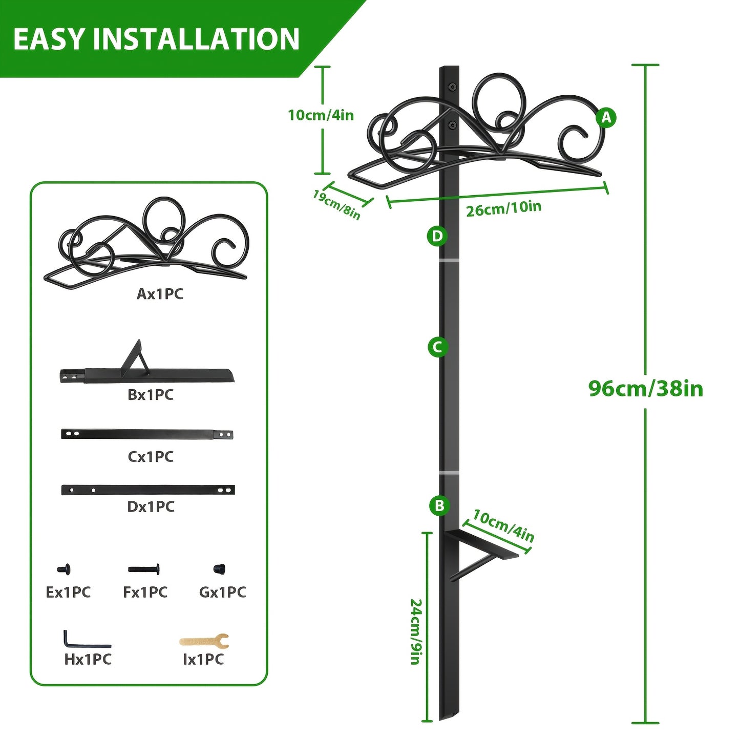 Garden Hose Holder Metal Freestanding | Lawn Patio Outdoor Hose Rack