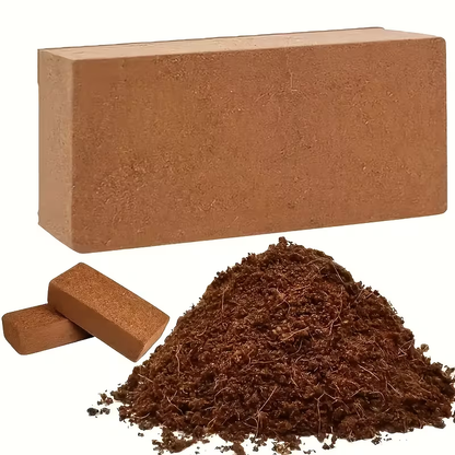 Coco Coir Bricks Natural Coconut Fiber Planting Soil | Compressed Coir Block Expands 6x for Hydroponics Potting Mix Garden Beds | 200g 400g 800g Options