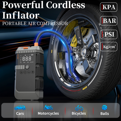 Jump Starter Power Bank 10000A 4-in-1 with 150 PSI Air Compressor LED Emergency Light USB Charging for Gas Diesel 12V Car Battery Emergency Starter Kit