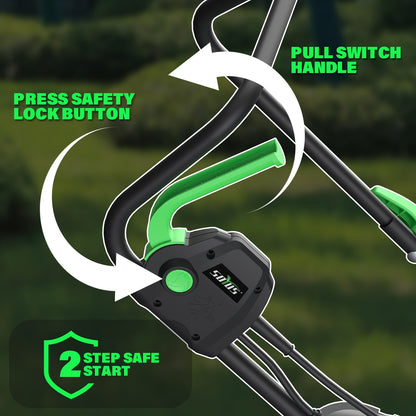Electric Lawn Mower Corded 13-Inch 11 Amp – 3100 RPM Push Mower with 8-Gallon Collection Bag 3 Adjustable Cutting Heights for Yard Farm Care