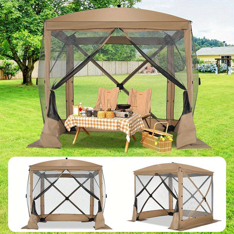 Pop Up Gazebo 8x8ft Mesh Screen Tent Portable Camping Garden Picnic